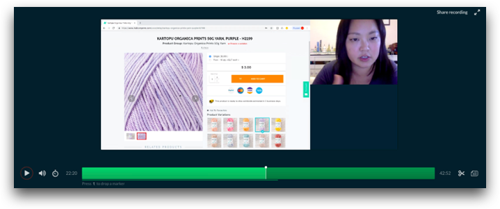 Product Detail Remote Work User Testing Yarns